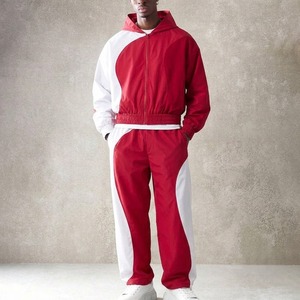 Ensemble de survêtement coupe-vent pour homme, veste à capuche zippée intégrale et pantalon, coupe ample, léger, résistant au vent, pour la course à pied et l'entraînement - Product Image 5