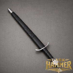 Espada Vikinga Artesanal de Acero con Alto Contenido de Carbono, con Pomo Laminado y Funda de Cuero - Coleccionable Artístico - Product Image 3