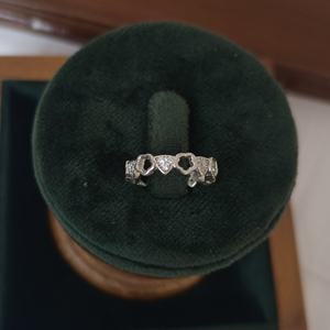 Bague Cœur Trèfle Éternité pour Femme, Finition Polie, Mariage & Anniversaire - Product Image 1