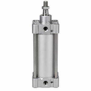 Cylindre pneumatique à double effet, cylindre à piston, course réglable, arbre de sortie unique, automatisation industrielle, alliages d'acier - Product Image 2