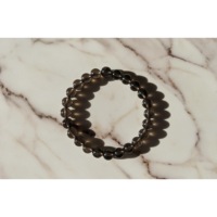 Bracelet artisanal en quartz fumé perlé, cristal de guérison - Puissance de mise à la terre naturelle - Vente en gros