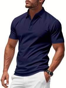Camiseta Polo Lisa con Logotipo de Diseño Personalizado, Suministro de Fábrica, Camiseta Polo de Golf para Hombre, Bordada, de Manga Corta, Transpirable, Corte Regular - Product Image 1