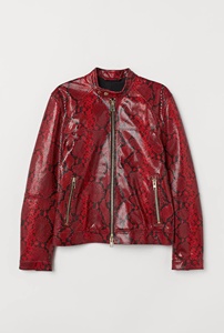 Chaqueta de Cuero con Estampado de Pitón para Hombre, Chaqueta de Motociclista de Cuero de Alta Calidad, Ropa Exterior de Moda Masculina de Lujo, Fabricación Personalizada OEM - Product Image 4