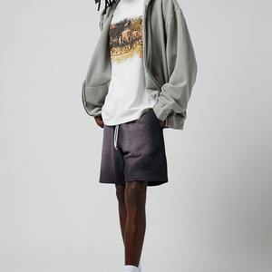 Nuevos shorts de moda con cordón y lavado ácido para hombre, diseño oversize estilo hip hop, shorts vintage con lavado ácido para hombre - Product Image 4
