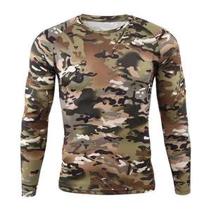 เสื้อเบสเลเยอร์สำหรับล่าสัตว์แบบมีฉนวนกันความร้อนลายพรางต้นไม้จริงสำหรับผู้ชาย ผลิตจากผ้าสแปนเด็กซ์/โพลีเอสเตอร์ สำหรับกิจกรรมกลางแจ้ง แขนยาว ป้องกันการระคายเคือง - Product Image 3