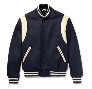 Veste universitaire en laine de qualité supérieure avec bandes aux épaules pour l'hiver, veste en polyester pour homme grande taille avec doublure en satin, pour jeunes - Product Image 1