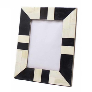 Handmade Bone Inlay Vertical Classical <b>Photo</b> <b>Frame</b> Tabletop Wall Mount <b>Black</b> Beige Home Decor Lightweight Elegant Modern Full - Product Image 1