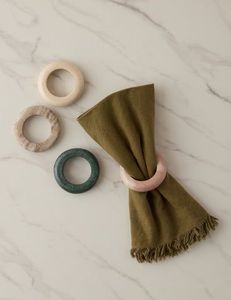 Colorful Acrylic Napkin Ring Circle Shape Modern Design Jewelry Set for Women Fashion Accessories - Product Image 3