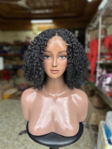 วิกผมบ๊อบสั้นราคาถูก, วิกผมมนุษย์แท้แบบมิงค์เวียดนามขายส่งขนาด 8-16 นิ้ว, วิกผมบ๊อบแบบมีเชือกผูกด้านหน้า 4x4 สำหรับผู้หญิงผิวดำ - Product Image 3