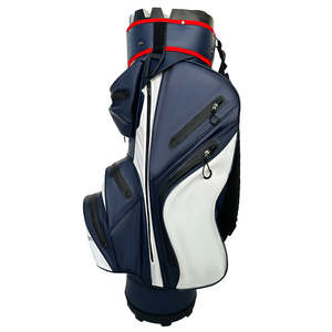 Sac de golf personnalisé avec logo, en cuir PU rouge, sac de golf de luxe pour chariot, sac de golf coloré avec support pour hommes et femmes - Product Image 4