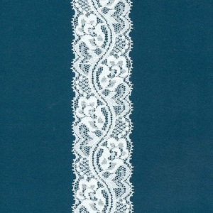 ผ้าลูกไม้ลายดอกไม้ 4.3 ซม. น้ำหนักเบา ขอบหยักแบบสแกลลอป ยืดหยุ่นได้ เหมาะสำหรับชุดแต่งงาน ชุดชั้นใน และตกแต่งชุดชั้นใน - Product Image 6