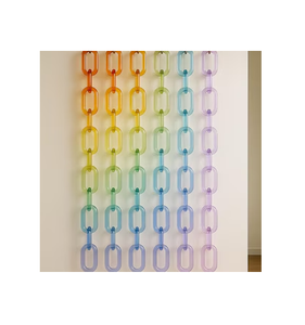 Cadena de eslabones de resina de estilo moderno con opciones multicolor, artículos decorativos para colgar en la pared, cadena de eslabones de resina para decoración de bodas. - Product Image 1