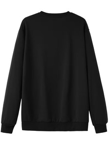 Sweat-shirt à col rond pour homme, 260 GSM, impression de logo OEM, noir, motif VTT imprimé, coupe classique, pour l'automne, vente en gros - Product Image 2