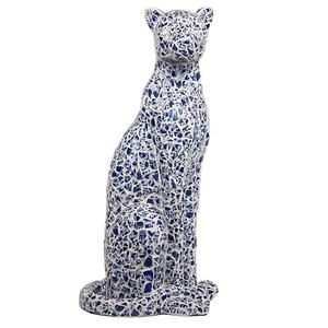 فريدة من الألياف الزجاجية ديكور المنزل مدخل متحف وعرض داخلي فسيفساء الخزف تمثال فهد - Product Image 6