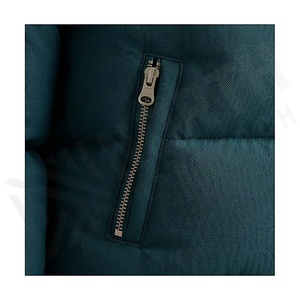Hooded Quilted Waterproof <b>Bubble</b> Jacket Black Full Sleeve Winter Windproof Cotton Shell Knitted Fabric Polyester Filling Stand - Product Image 5