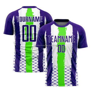 Maillot de football pour homme de haute qualité à col rond, 100% polyester, séchage rapide, imperméable, respirant, léger, logo personnalisé - Product Image 3