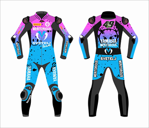 Traje de Carreras de Cuero Personalizado Ramaha de Piel de Vaca/Canguro de Una Pieza con Protección de Nivel 2 CE - Product Image 1