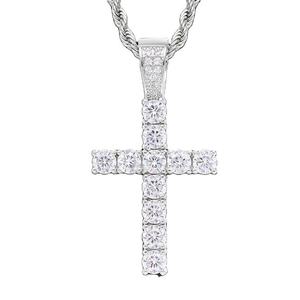 Pendentif Charme Micro Pavé Diamant Rond Taille Brillant Plaqué Style Hip-Hop Unisexe Solitaire Amovible Bijoux Fins de Luxe Cadeau Premium - Product Image 1