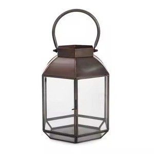 <b>Silver</b> Metal <b>Lantern</b> Vintage Candle Holder for Traditional Wedding Garden Patio Restaurant Hotel Home Decoration - Product Image 2