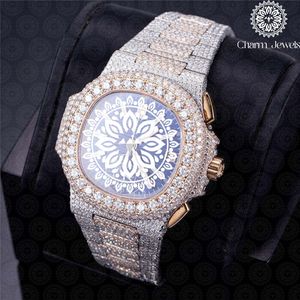 Charm Jewels Luxury Stainless Steel <b>Watch</b> 42mm Analog Quartz Sapphire Crystal <b>Diamond</b> Bezel Folding Clasp Women - Product Image 6