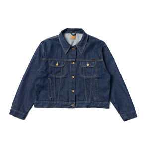 Chaqueta Vaquera de Mujer con Logotipo de Marca Personalizado, Manga Larga, Algodón, Estilo Urbano, Lavado Vintage, Transpirable, Casual, Tallas Grandes - Product Image 1