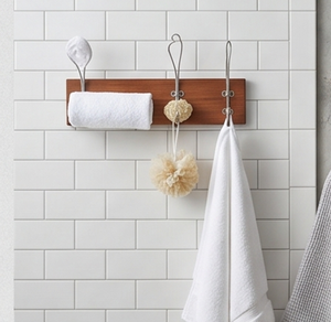 Premium Wooden Wall Mount <b>Hook</b> Rack With 4 Metal <b>Hooks</b> Rustic Style For Clothing Storage Space Saving Design - Product Image 3