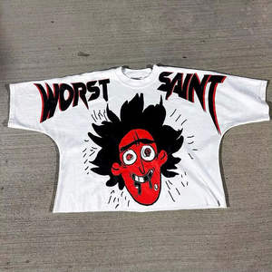 Camiseta de Verano Personalizada para Hombre, Talla Grande, Transpirable, 100% Algodón, Cuello en V, Estilo Urbano, Corte Cuadrado - Product Image 6