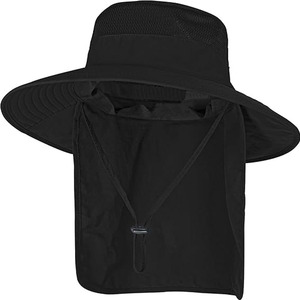 Chapeau Bob Unisexe Ajustable avec Cache-Nuque, Couleur Unie, en Maille de Polyester, Protection Solaire Extérieure pour Adultes, Printemps-Été, Décontracté - Product Image 6