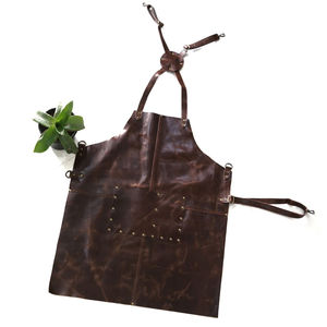 Delantal de Soldador de Cuero PU Personalizado 2026, Color Marrón, Delantal de Trabajo de Cuero Suave de Alta Calidad para Hombre, Hecho en Pakistán - Product Image 2