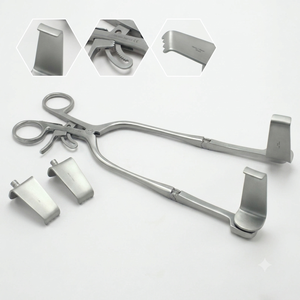 Retractor cervical largo Codman de grado OR con juego de cuchillas afiladas y romas para columna vertebral - Product Image 1