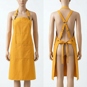 Delantales para mujer, material impermeable, diseño fácil de limpiar, ajuste cómodo, delantal de cocina para mujer, para cocinar, hornear, pintar, jardinería - Product Image 6