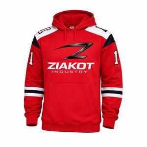 Sweat à capuche en polaire de sport personnalisable pour homme cousu sur mesure rouge-Royal Football Pullover Sweat à capuche - Product Image 1