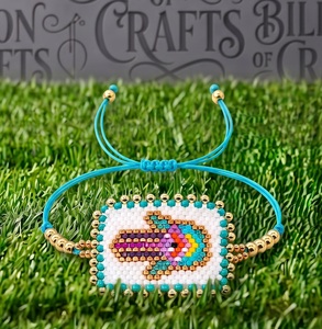 สร้อยข้อมือลูกปัด Billion Crafts สายปรับได้ สำหรับทุกเพศ ทุกวัย น่ารัก แฟชั่น เครื่องประดับสไตล์โบฮีเมียน ลายสันติภาพ ประดับมุกเป็นหินหลัก - Product Image 4
