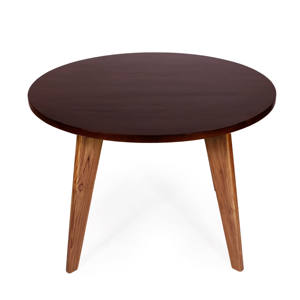 Table à manger ronde en bois de style moderne du milieu du siècle avec pieds coniques, table basse circulaire en bois massif pour salon et bureau - Product Image 1