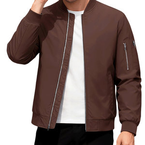 Chaqueta bomber de alta calidad con cremallera frontal, manga larga, 100% poliéster, cómoda, estilo casual, transpirable, para hombre. Chaquetas para hombre. - Product Image 3