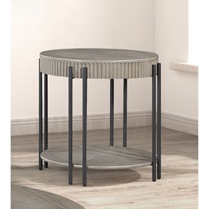 Contemporary 1pc End Table Modern Wooden Furniture Storage Shelf <b>Black</b> Brown Tan Beige Finish for Living Room <b>Console</b> Tables - Product Image 2