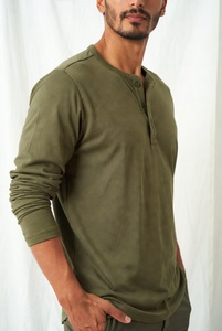 เสื้อเชิ้ตแขนยาวผู้ชาย สีเขียวมะกอก ทรงปกติ ใส่สบายๆ สำหรับกิจกรรมกลางแจ้ง - Product Image 5