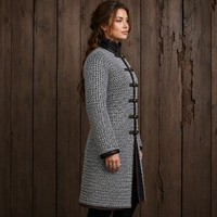 Haubert de chaînelière médiévale antique en acier doux gris foncé, anneaux rivetés plats de 9 mm, manches complètes, vente en gros, fabricant OEM