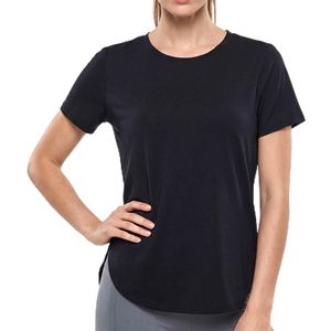 Best Manufacturer And Supplier Short Sleeve Quick Dry Gym T-<b>Shirt</b> For Women New Design Fitness Workout Ladies T <b>Shirts</b> - Product Image 1