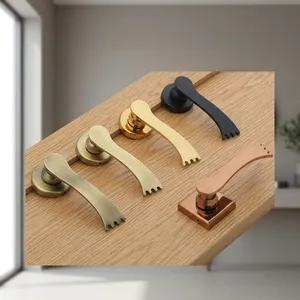 Premium Stainless Steel Door <b>Handle</b> Antique Gold Z Black PVD Rose Gold Finish Modern Designer Lever <b>Handle</b> Hardware Export - Product Image 3