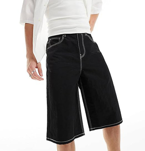 Pantalones Cortos de Mezclilla Personalizados, Duraderos, Lavados, al por Mayor, Listos para Exportación, Fabricación de Ropa para la Industria Textil - Product Image 4