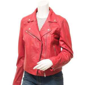 Women Genuine Leather <b>Jacket</b> Classic Moto Biker Outerwear Wholesale Manufacturer Women <b>Sheepskin</b> Biker Leather <b>Jacket</b> - Product Image 1