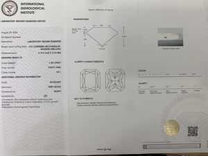 Diamants en vrac certifiés IGI, taille Radiant, 1,33 ct/1,35 ct, clarté VVS, diamants roses fantaisie cultivés en laboratoire CVD, vente en gros pour bijoux - Product Image 3