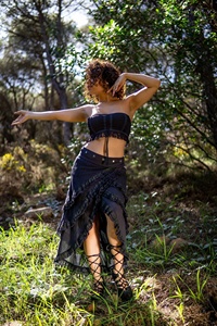 กระโปรงผ้าฝ้ายแต่งระบายสำหรับงานเทศกาลกระโปรงเอลฟ์ผ้าลูกไม้กระโปรงสไตล์โบฮีเมียนของขวัญสำหรับผู้หญิง - Product Image 1