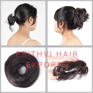 27สีบลอนด์สตรอเบอรี่ความหนาแน่นสูงผมต่อแบบเลมี่มวยผมแบบพรีเมี่ยม - Product Image 4