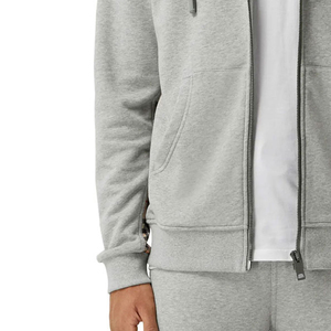 Sudadera casual para hombre con mangas largas, diseño de color sólido, costuras de alta calidad y diseño de logotipo personalizado, con cremallera y capucha. - Product Image 5