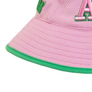 Pink Flexfit Embroidered Bucket <b>Hat</b> Women's Casual Outdoor Sun <b>Hat</b> Fashion Headwear Adjustable <b>Cap</b> Stylish Everyday Wear - Product Image 4