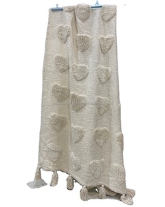 Manta de algodón con mechones marroquíes bohemios al por mayor de fábrica con borlas, ropa de cama de tamaño personalizado para decoración de cama de bebé de invierno - Product Image 1