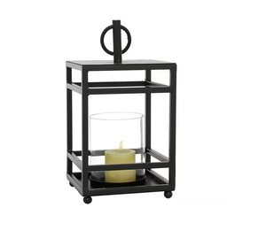 Exclusive Home Decorative Modern Looking Metal Candle <b>Lantern</b> In Matt <b>Black</b> Finished Centerpiece For Wedding & Outdoor Decor - Product Image 1