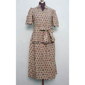 Robe longue en pur coton, imprimé floral gothique, été, douce, lavable, écologique, confortable, tenue de jour, style bohème, tenue de plage, sexy, robe unique - Product Image 1